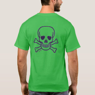 Knochen Männer grün T - Shirt zurück