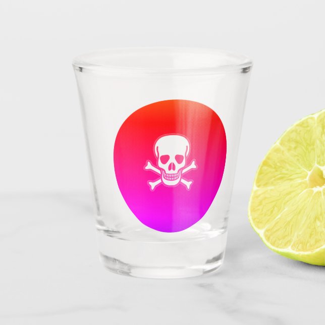Knochen-Neonerglas Schnapsglas (Vorderseite)