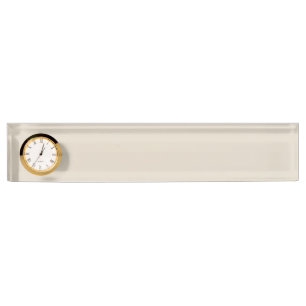 Knochen-Schreibtisch-Namensplatte mit Uhr Namensplakette