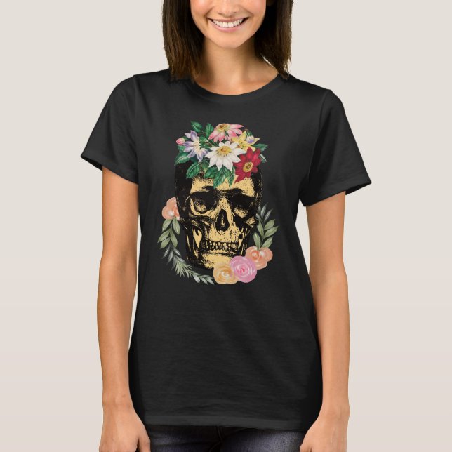 Knochen und Blume T-Shirt (Vorderseite)