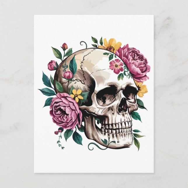Knochen und Botanik Postkarte (Vorderseite)