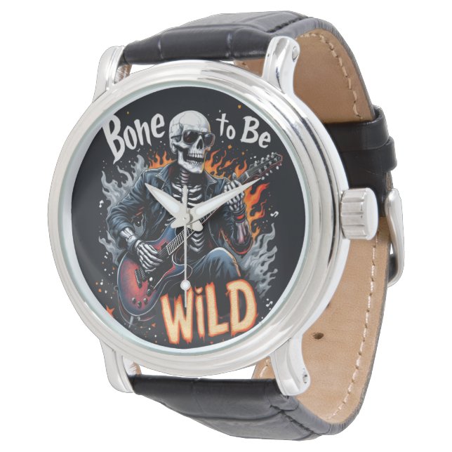 Knochen zu freier Skelettüberwachung Armbanduhr (Schrägansicht)