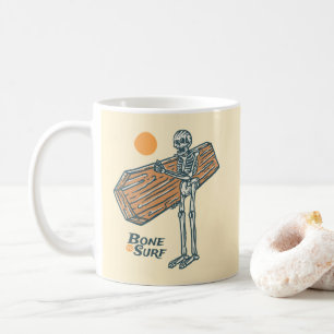 Knochen zum Surfen Kaffeetasse