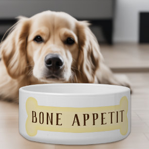 Knochenappetit Funny Pun Dog Bowl mit Paw Prints Napf