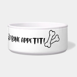 Knochenappetit - Keramik Hundeschüssel für Hunde Napf