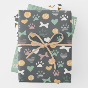 Knochenbälle und das beste Friend-Muster Geschenkpapier Set