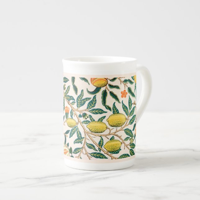 KNOCHENCHINA TASSE: WILLIAM MORRIS : POMEGRANATE PROZELLANTASSE (Vorderseite Rechts)