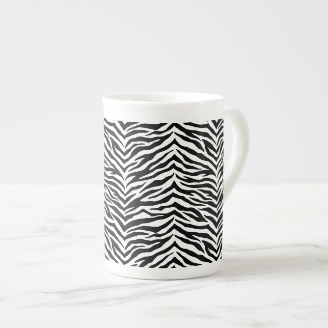 Knochenerkrankung Tasse Zebra Print Bone China Tas (Vorderseite Rechts)