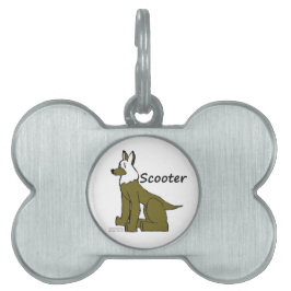 Knochenförmige Pet-Tag von RoseWrites Tiermarke