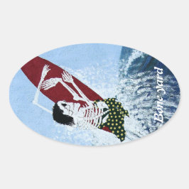 Knochenhauswurfer Ovaler Aufkleber