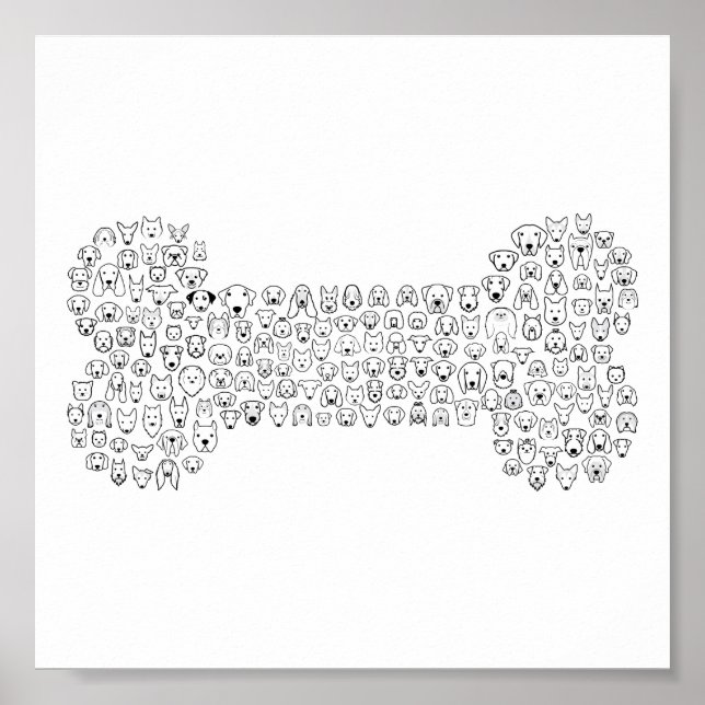 KNOCHENHUNDE Cartoon Poster (Vorne)