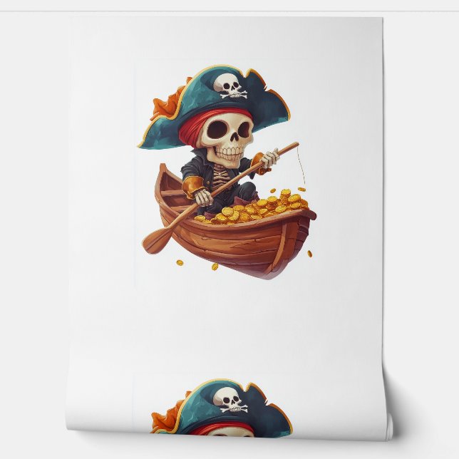 Knochenkaniner - Funny Pirate Skull Tapete (Abrollen)