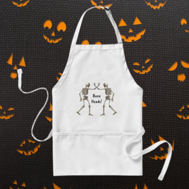 Knochenköpfe Skeleton Halloween-Schürze Schürze (Bone Heads Skeleton Halloween Apron)