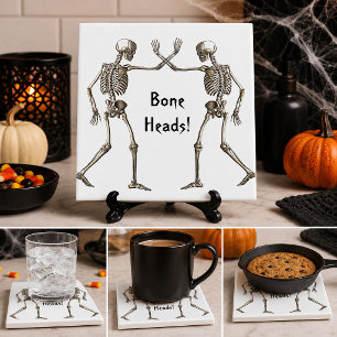 Knochenköpfe Skelett Halloween-Kachel Fliese