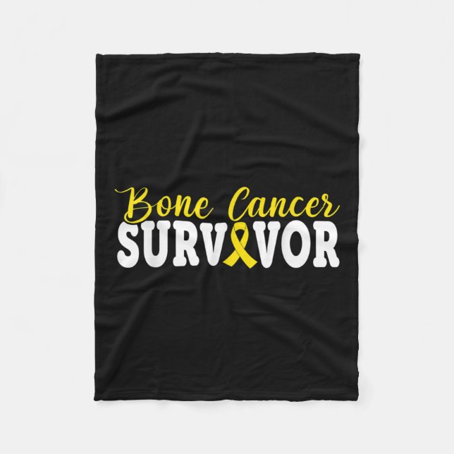 Knochenkrebsüberleben Gelbe Rebbon Sarcoma Krebs Fleecedecke (Vorderseite)