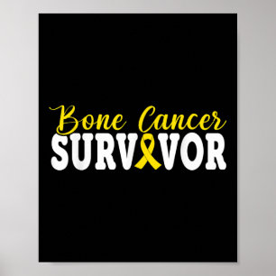 Knochenkrebsüberleben Gelbe Rebbon Sarcoma Krebs Poster