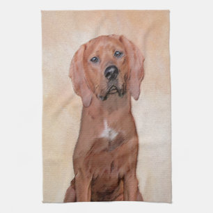 Knochenmalerei - Niedliche Original Hundekunst Geschirrtuch