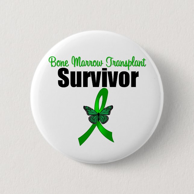 Knochenmark Transplantation Butterfly Survivor Rib Button (Vorderseite)