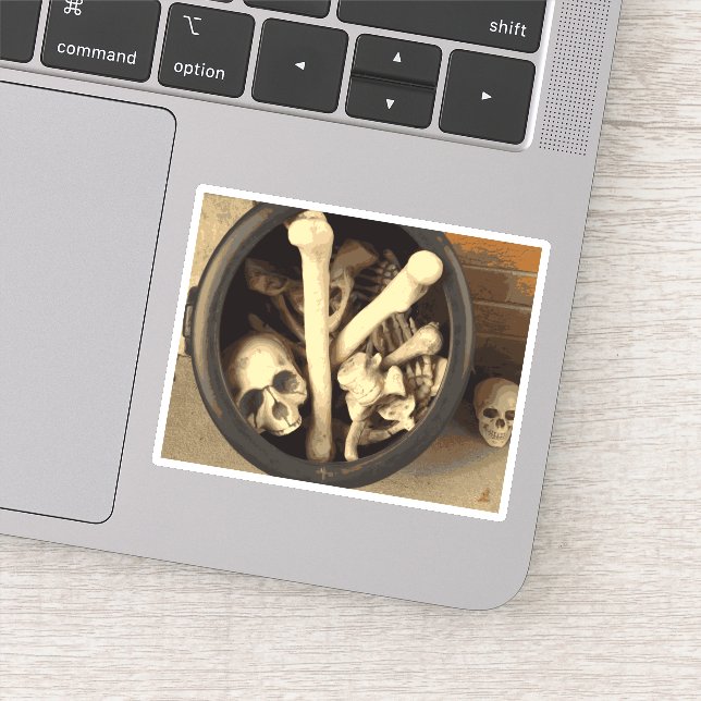 Knochenstall. Aufkleber (Detail)