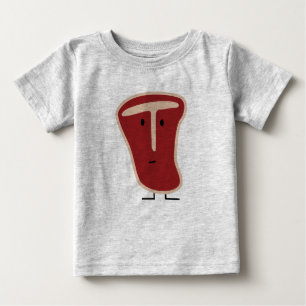 Knochensteak-Fleischprotein grillte Baby T-shirt