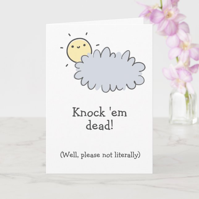 Knock 'em Dead! Show Chemo who's Boss Funny Cancer Karte (Orchidee)