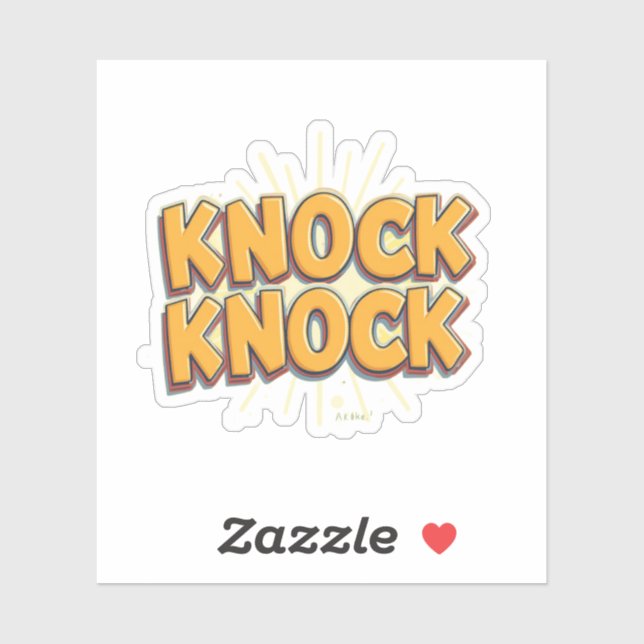Knock knock aufkleber (Blatt)