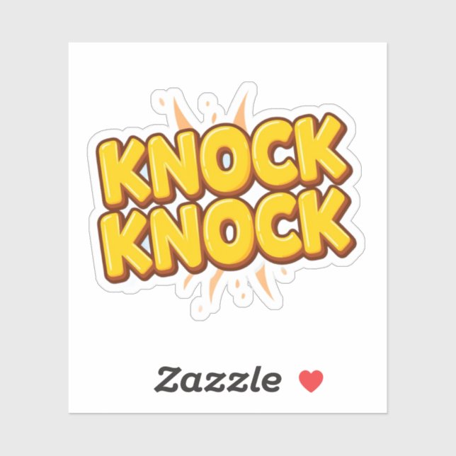 Knock knock aufkleber (Blatt)