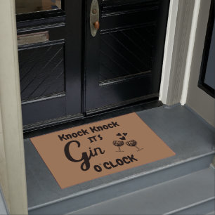 Knock Knock It's Gin o`clock Fußmatte