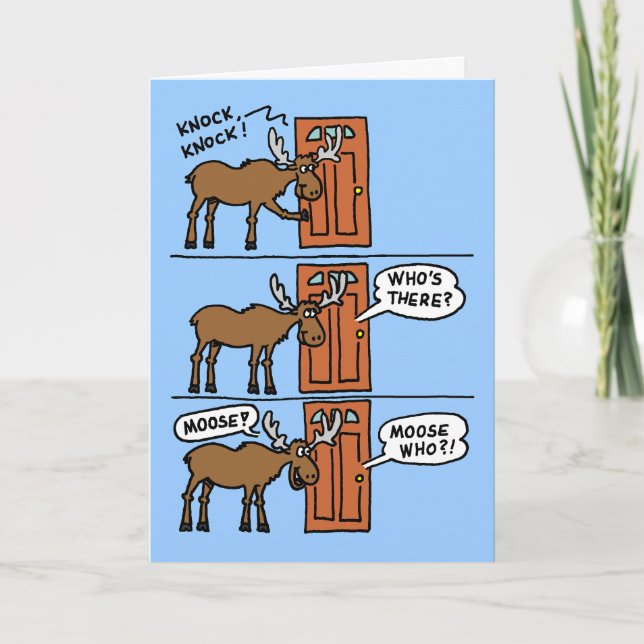 Knock Knock Moose Sie Miss Sie Karte (Vorderseite)