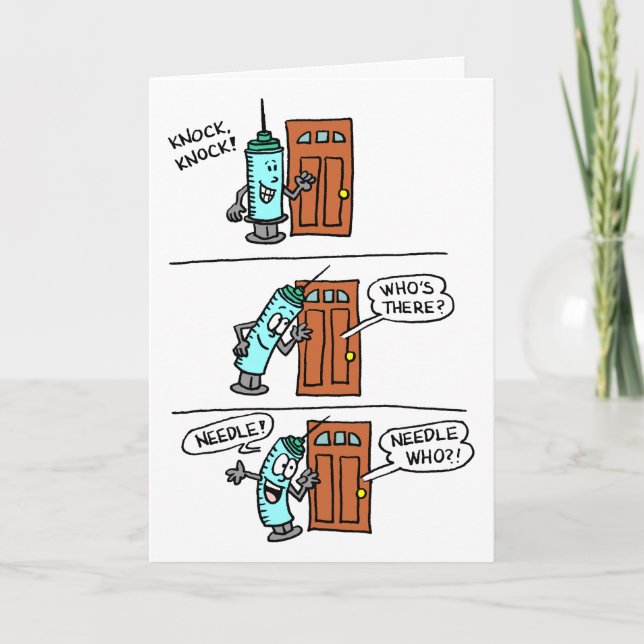 Knock Knock Needle Kleiner Tag der Erkennungsärzte Karte (Vorderseite)