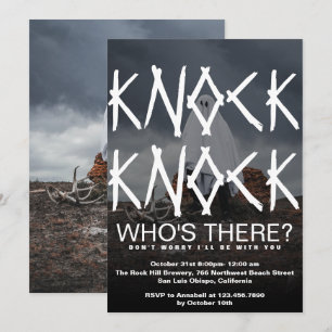 Knock Knock Who's Foto Halloween Einladung