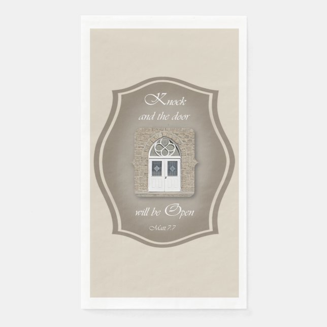 Knock und die Tür wird sich öffnen - Papier Napkin Serviette (Vorderseite)