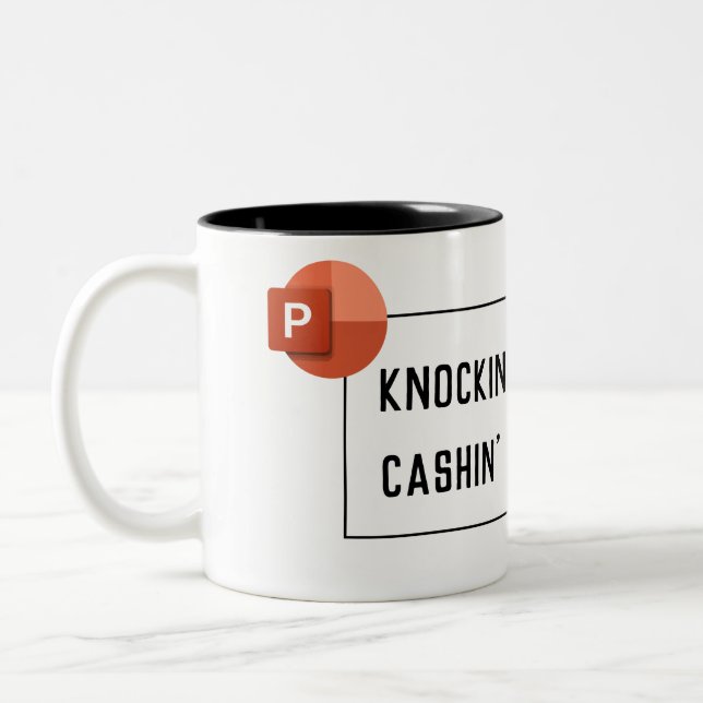 Knockin' Out Decks; Kaschin' Dem Karo Zweifarbige Tasse (Links)