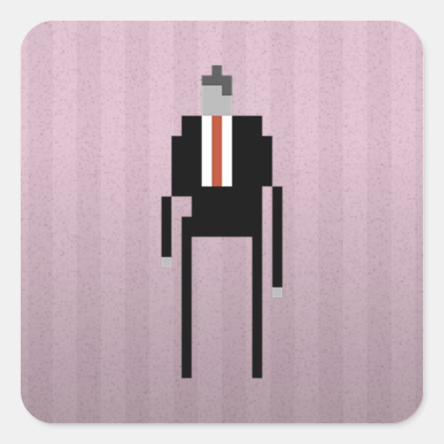 knockout Anzug Typ Quadratischer Aufkleber (Vorderseite)