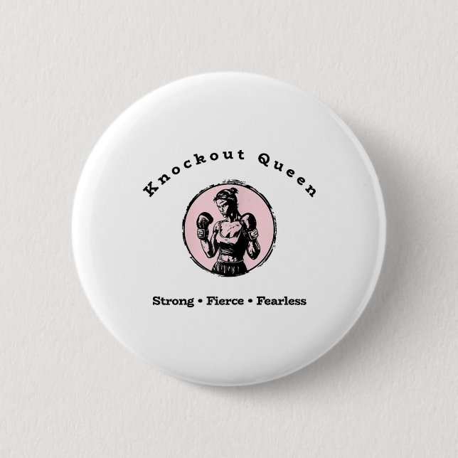 Knockout Queen Button (Vorderseite)