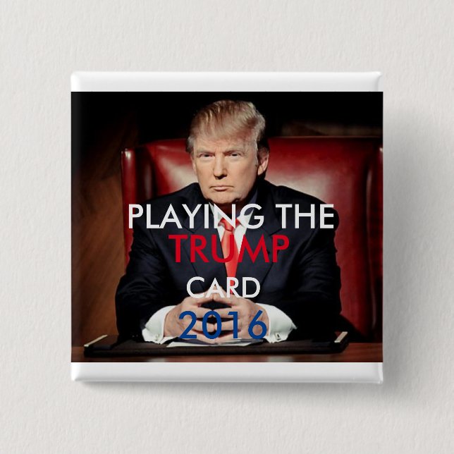 Knopf 2016 Donald Trump Pinback (Quadrat) Button (Vorderseite)