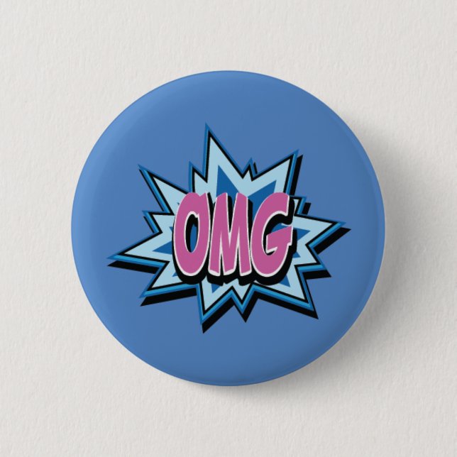 Knopf-Abzeichen des Comic-Text-"OMG" Button (Vorderseite)