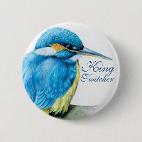 Knopf/Abzeichen Eisvogel-Königs Twitcher