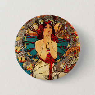 Knopf Alphonse Mucha Monte Carlo Button