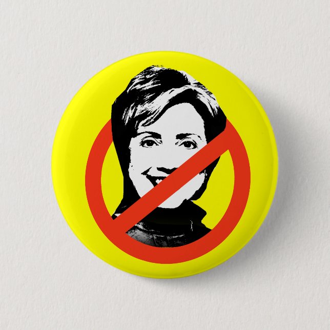 Knopf Anti-Hillary Clinton Button (Vorderseite)