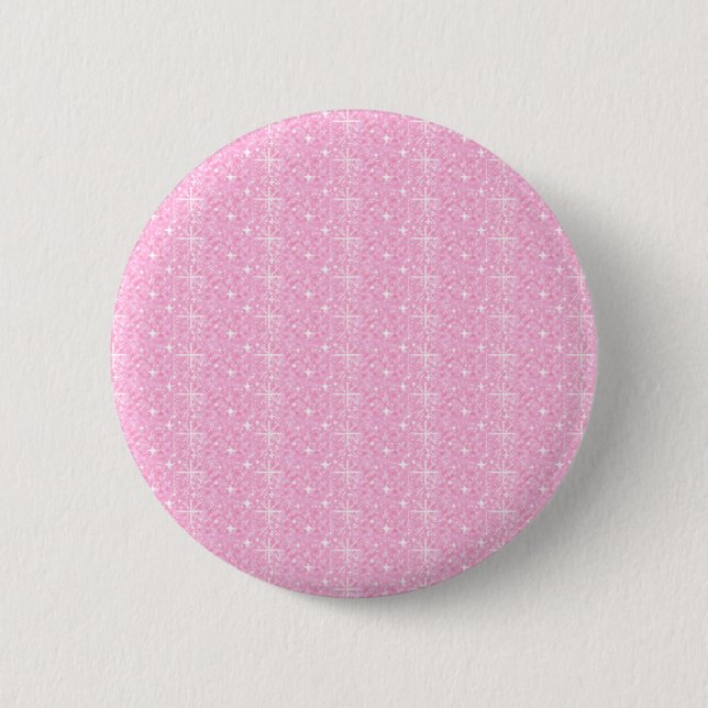 Knopf-Baby-Rosa-Glitzer Button (Vorderseite)