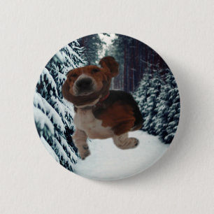 Knopf Basset Hound Ohr Schal Button