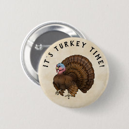 Knopf "Brown Turkey Time Erntedank" Button