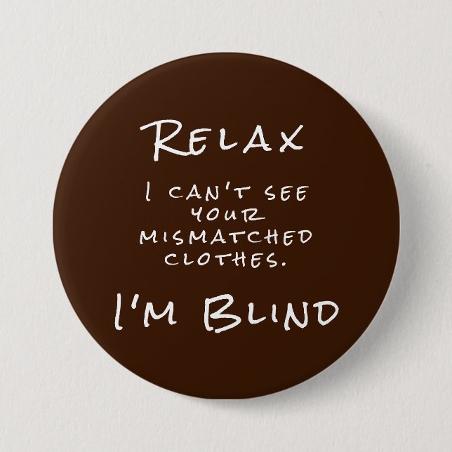 Knopf "Brown White Eye Doctor Joke" Button (Vorderseite)