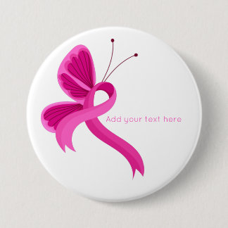 Knopf Butterfly-Taste für das scharfe Pink-Bewusst Button