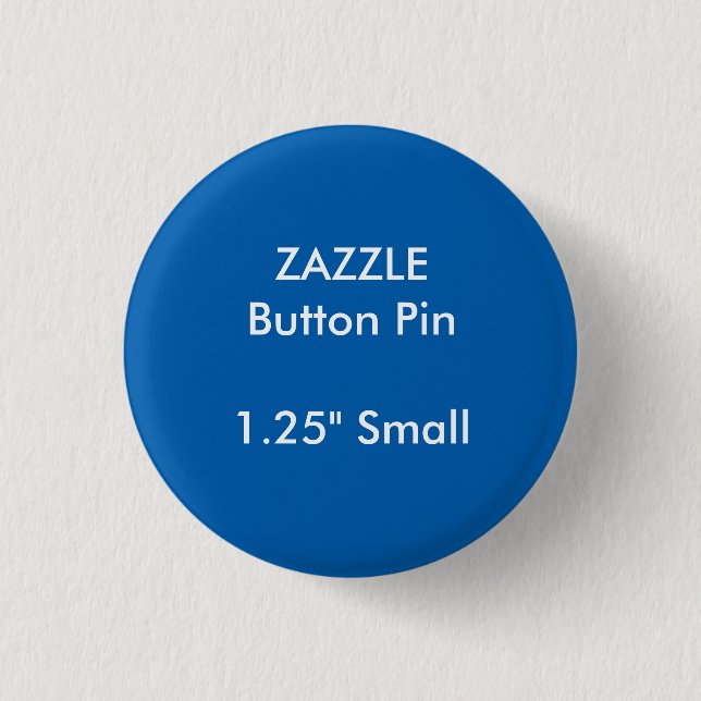 Knopf-Button BLAU ZAZZLE Gewohnheits-1,25" kleines Button (Vorderseite)