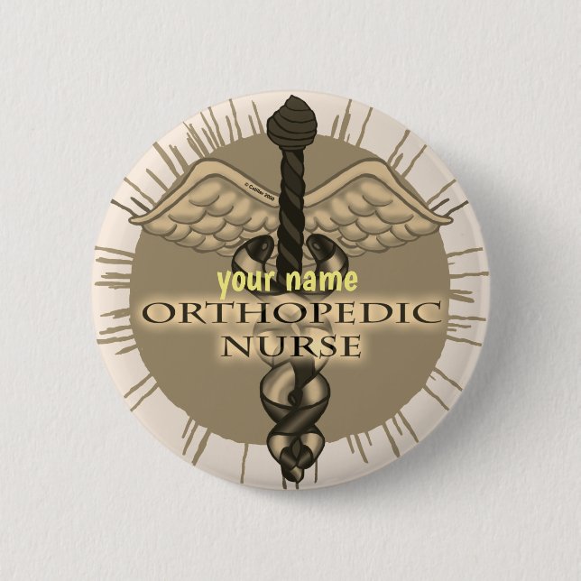 Knopf Button der orthopädischen Krankenschwester (Vorderseite)