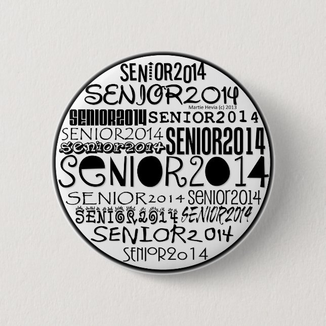 Knopf-Button des Senior-2014 Button (Vorderseite)