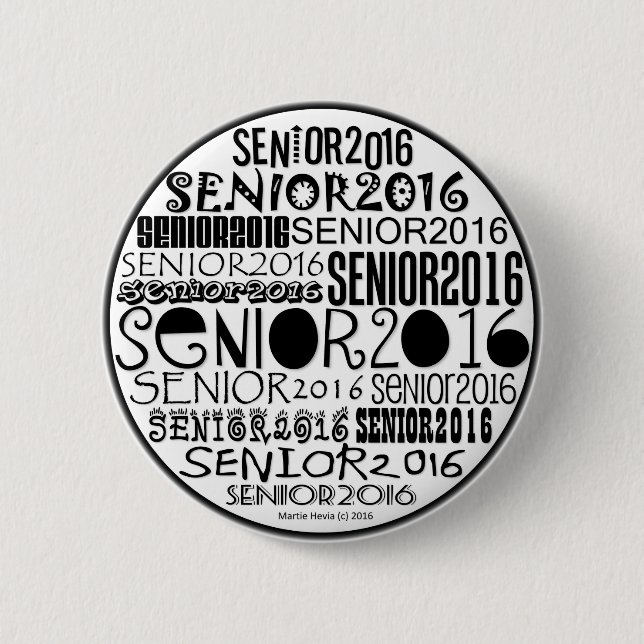 Knopf-Button des Senior-2016 Button (Vorderseite)