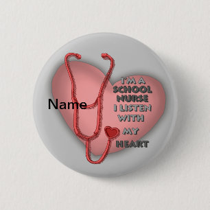 Knopf Button für Schulkrankenschwester
